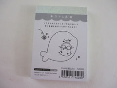 Cute Kawaii Q-lia Mugyutto Seal Penguin Friends Mini Notepad / Memo Pad - Stationery Designer Paper Collection