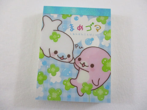 Cute Kawaii San-X Mamegoma Seal Mini Notepad / Memo Pad - B - 2009 Vintage