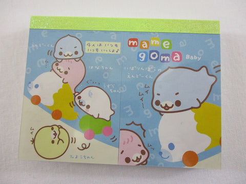 Cute Kawaii San-X Mamegoma Seal Mini Notepad / Memo Pad - H - 2009 Vintage