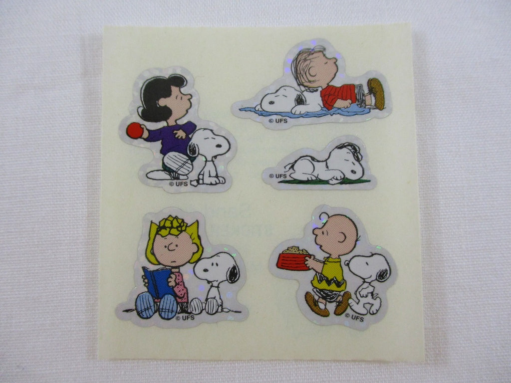 Sandylion Snoopy Glitter Sticker Sheet / Module - Vintage & Collectible - A - Scrapbooking