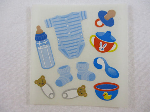 Sandylion Baby Boy Blue Sticker Sheet / Module - Vintage & Collectible