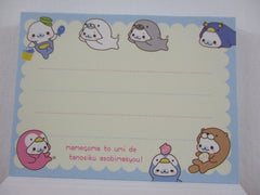 Cute Kawaii San-X Mamegoma Seal Mini Notepad / Memo Pad - U - 2009 Vintage