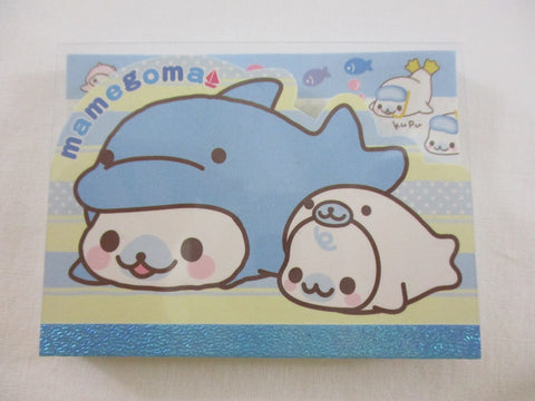 Cute Kawaii San-X Mamegoma Seal Mini Notepad / Memo Pad - V - 2009 Vintage