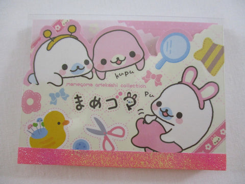 Cute Kawaii San-X Mamegoma Seal Mini Notepad / Memo Pad - AB - 2007 Vintage