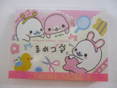 Cute Kawaii San-X Mamegoma Seal Mini Notepad / Memo Pad - AB - 2007 Vintage