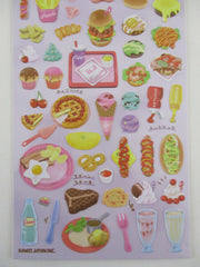 Cute Kawaii Kamio Create Custom Series Sticker Sheet - Burger Pizza Breakfast - for Journal Planner Craft Agenda Organizer Scrapbook