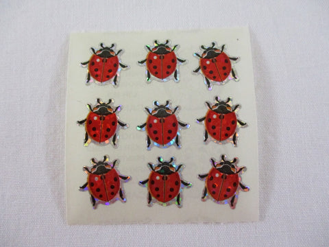 Sandylion Ladybugs Glitter Sticker Sheet / Module - Vintage & Collectible