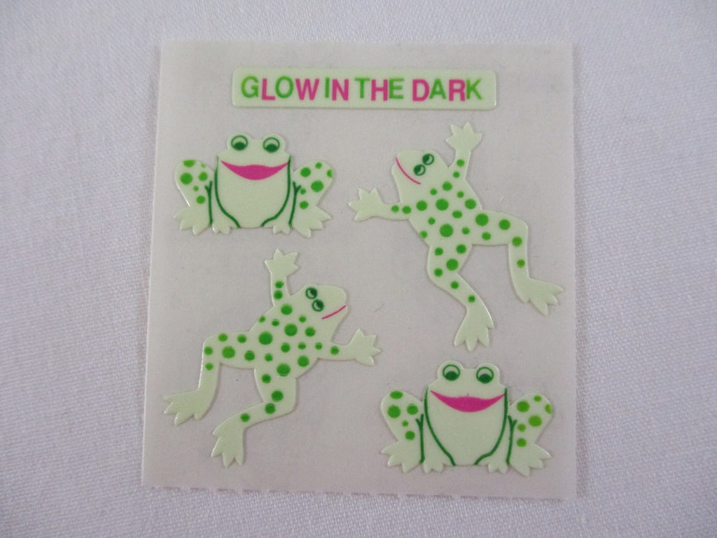 Sandylion Frogs Glow in the Dark Sticker Sheet / Module - Vintage & Collectible