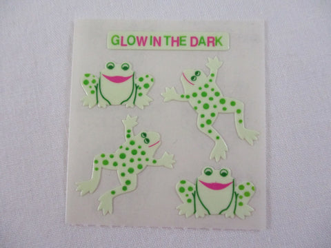Sandylion Frogs Glow in the Dark Sticker Sheet / Module - Vintage & Collectible