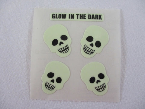 Sandylion Skulls Glow in the Dark Sticker Sheet / Module - Vintage & Collectible