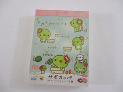 Cute Kawaii San-X Kappa Cactus Mini Notepad / Memo Pad - D - 2009 - Rare HTF