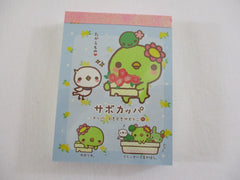 Cute Kawaii San-X Kappa Cactus Mini Notepad / Memo Pad - A - 2009 - Rare HTF