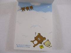 Cute Kawaii San-X Rilakkuma Blue Cloud Mini Notepad / Memo Pad - A - Rare HTF