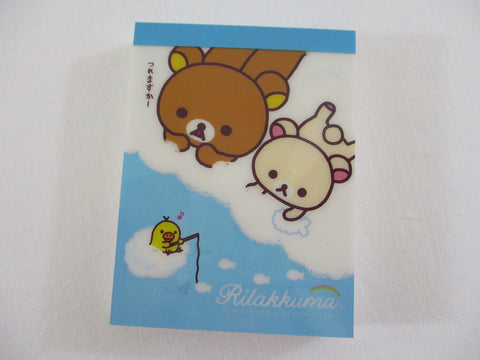 Cute Kawaii San-X Rilakkuma Blue Cloud Mini Notepad / Memo Pad - B - Rare HTF