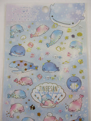 Cute Kawaii San-X Jinbesan Whale Sticker Sheet 2020 - A - for Planner Journal Scrapbook Craft