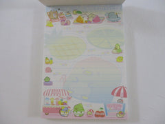 Cute Kawaii San-X Sumikko Gurashi Pen Pen Fruits Vacation  4 x 6 Inch Notepad / Memo Pad - A - Stationery Designer Paper Collection