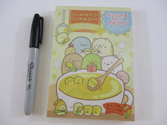 Cute Kawaii San-X Sumikko Gurashi Food Theme Shirokuma ga soup 4 x 6 Inch Notepad / Memo Pad - B - Stationery Designer Paper Collection