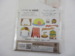 Cute Kawaii Mind Wave Town Village Series Flake Stickers Sack - Restaurant Diner - for Journal Agenda Planner Scrapbooking Craft