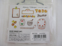 Cute Kawaii Mind Wave Illustration Ink Series Flake Stickers Sack - Home Made Baking Time - for Journal Agenda Planner Scrapbooking Craft