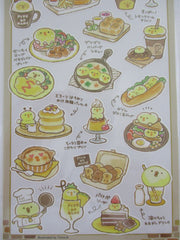 Cute Kawaii Mind Wave Character CAFE Food Sticker Sheet - Chicks Omelette Breakfast Egg Muffin for Journal Planner Craft Organizer Calendar