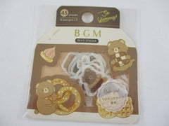 Cute Kawaii BGM So Yummy Series Flake Stickers Sack - Cookies Bear - for Journal Agenda Planner Scrapbooking Craft