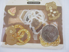 Cute Kawaii BGM So Yummy Series Flake Stickers Sack - Cookies Bear - for Journal Agenda Planner Scrapbooking Craft