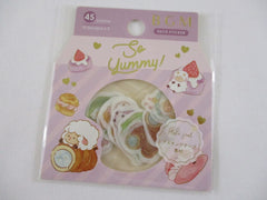 Cute Kawaii BGM So Yummy Series Flake Stickers Sack - Pancake Sweet Marshmallow Lamb - for Journal Agenda Planner Scrapbooking Craft