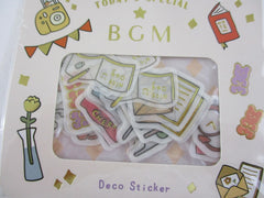 Cute Kawaii BGM Flake Stickers Sack - Today's Special Day Activities - for Journal Agenda Planner Scrapbooking Craft