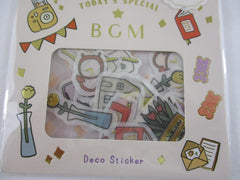 Cute Kawaii BGM Flake Stickers Sack - Today's Special Day Activities - for Journal Agenda Planner Scrapbooking Craft