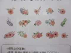 Cute Kawaii BGM Flowers Series Flake Stickers Sack - Red Poppy Poppies - for Journal Agenda Planner Scrapbooking Craft