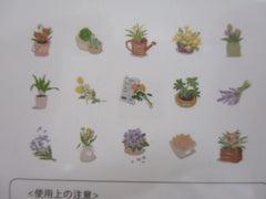 Cute Kawaii BGM Flowers Series Flake Stickers Sack - Pot Container Garden - for Journal Agenda Planner Scrapbooking Craft