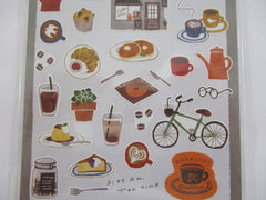 Cute Kawaii MW Kotori Machi / Little Town Series - My Morning Coffee Shop Sticker Sheet - for Journal Planner Craft