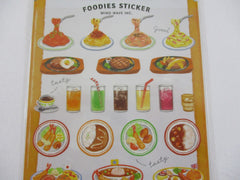 Cute Kawaii Mindwave Foodies Sticker Sheet - M - Lunch Food Court Pasta Steak Rice Curry - for Journal Planner Craft