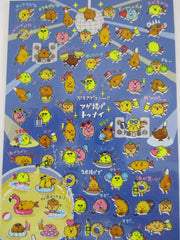 Cute Kawaii Mind Wave Fun Tempura Donut Fried Food Sticker Sheet - for Journal Planner Craft