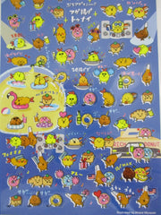 Cute Kawaii Mind Wave Fun Tempura Donut Fried Food Sticker Sheet - for Journal Planner Craft