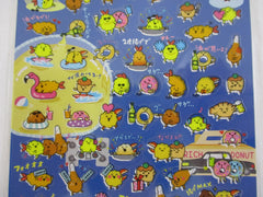 Cute Kawaii Mind Wave Fun Tempura Donut Fried Food Sticker Sheet - for Journal Planner Craft