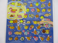 Cute Kawaii Mind Wave Fun Tempura Donut Fried Food Sticker Sheet - for Journal Planner Craft