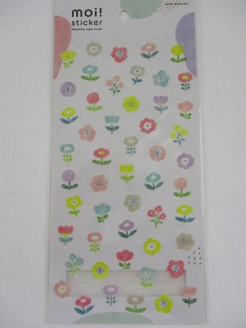 Cute Kawaii Mind Wave moi Series - Flowers Sticker Sheet - for Journal Planner Craft Organizer Calendar