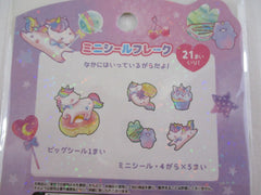 Cute Kawaii Crux Starlight Musical Unicorn Stickers Flake Sack - for Journal Planner Craft Scrapbook Collectible