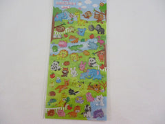 Cute Kawaii Q-Lia Forest Wild Animals Elephant Lion Hippo Sticker Sheet - for Journal Planner Craft