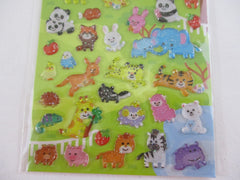 Cute Kawaii Q-Lia Forest Wild Animals Elephant Lion Hippo Sticker Sheet - for Journal Planner Craft