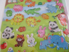 Cute Kawaii Q-Lia Forest Wild Animals Elephant Lion Hippo Sticker Sheet - for Journal Planner Craft