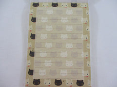 Cute Kawaii San-X Kutusita Nyanko Cat 4 x 6 Inch Notepad / Memo Pad - Stationery Designer Paper Collection