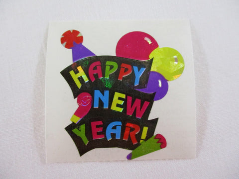 Sandylion Happy New Year Prismatic Animal Sticker Sheet / Module - Vintage & Collectible