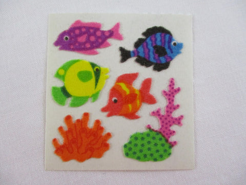Sandylion Fish Fuzzy Sticker Sheet / Module - Vintage & Collectible