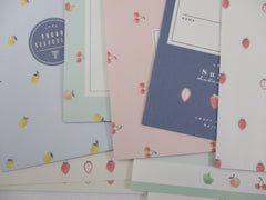 Cute Kawaii Kamio Sugar Selection Cherries Lemon Strawberry Letter Sets Stationery - writing paper envelope