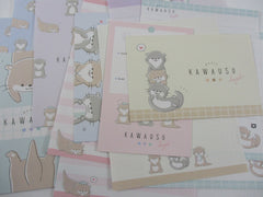 Cute Kawaii Kamio Kawauso Otter Letter Sets Stationery - writing paper envelope