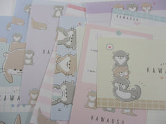 Cute Kawaii Kamio Kawauso Otter Letter Sets Stationery - writing paper envelope