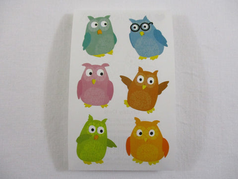 Mrs Grossman Chubby Owls Sticker Sheet / Module - Vintage & Collectible