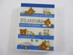 Cute Kawaii San-X Rilakkuma Bear Shima Mini Notepad / Memo Pad - A - Stationery Writing Message